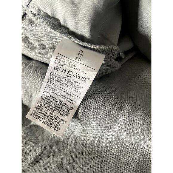 NEW Old Navy Linen Taylor Wide-Leg Trouser Pants Silver Sage XL - Picture 6 of 10